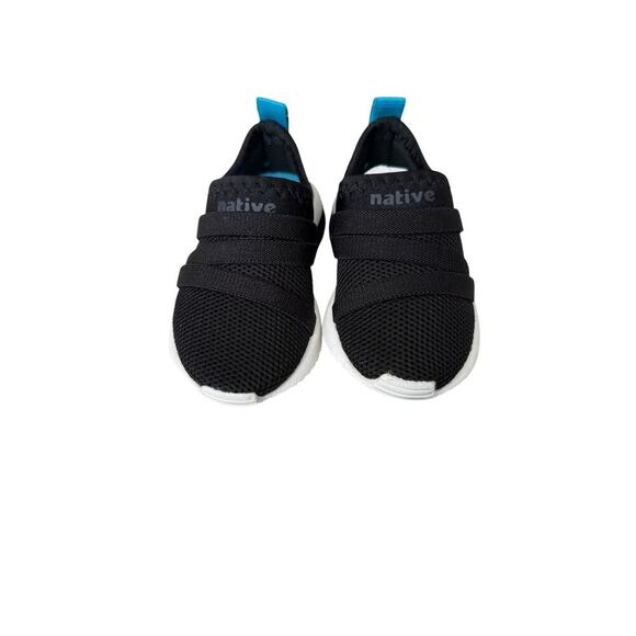 Native Kids Jiffy Black Shell White Slip On Rubber Sole Phoenix Shoes Size 6 - Picture 5 of 9